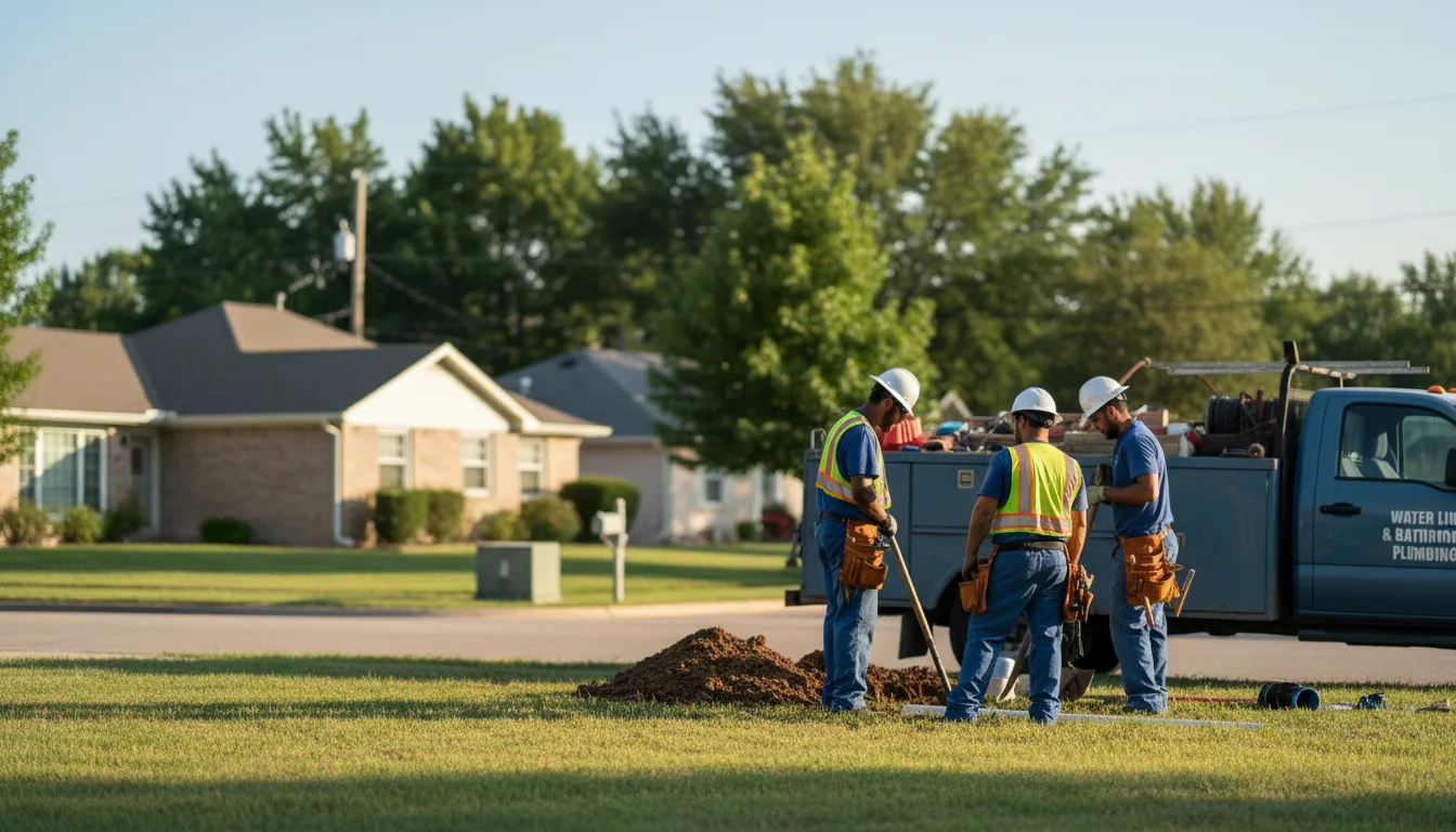Residential water line and bathroom plumbing service in Rushville, IN